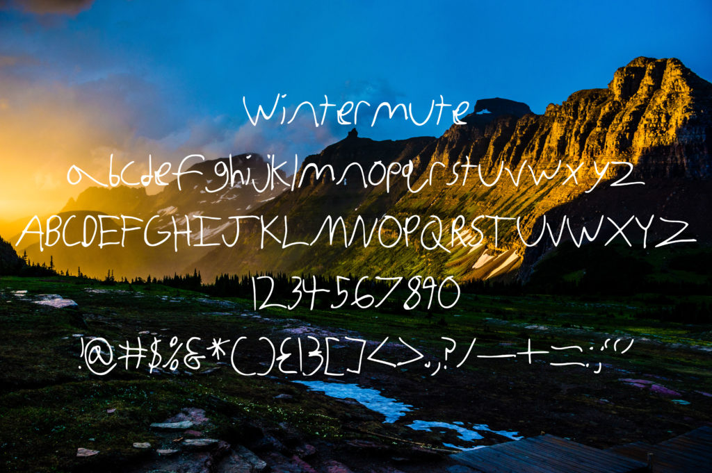 Drew Rampley Handwriting Font - Wintermute